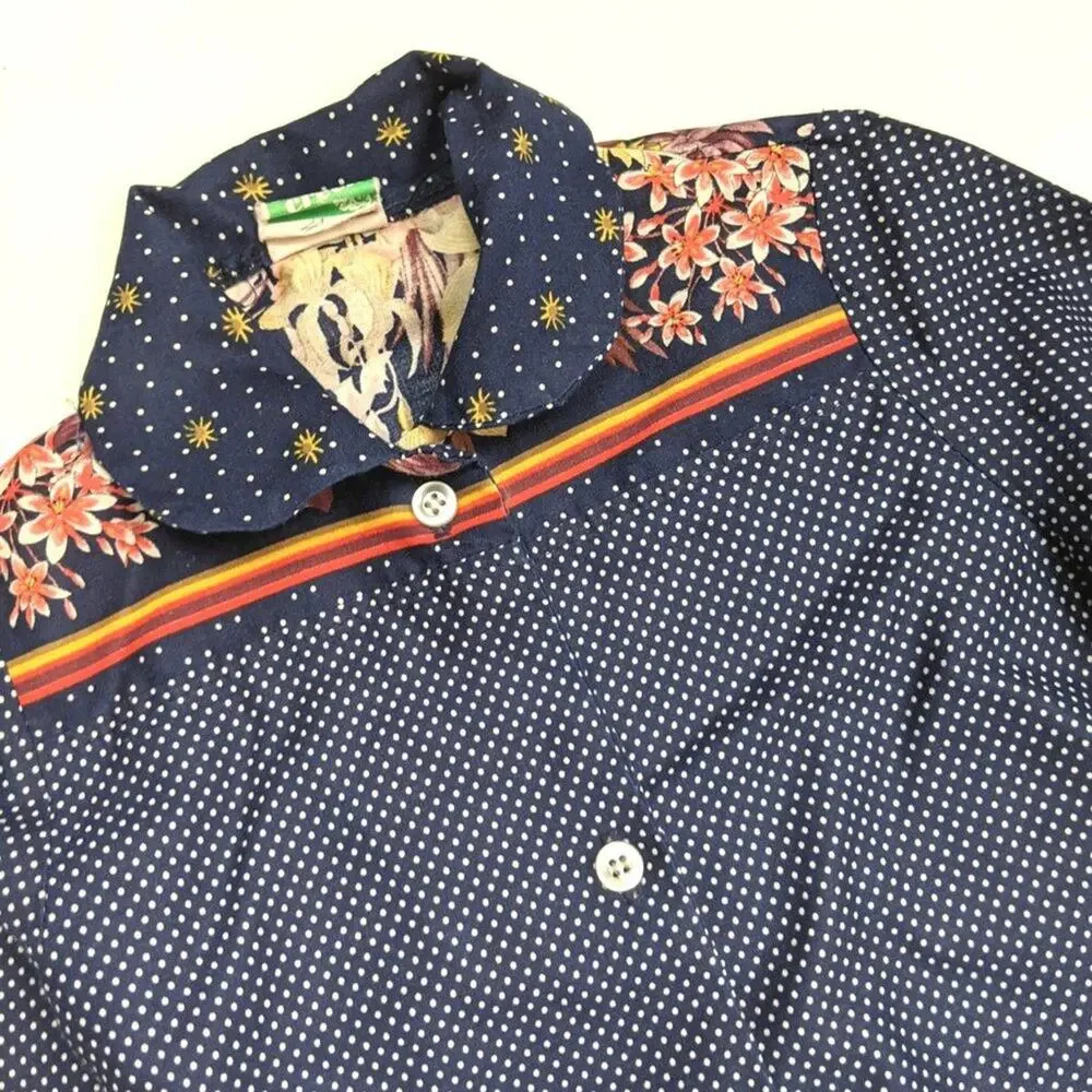Vintage Pebble Creek Skirt Outfit Girls Size 2T Navy Floral